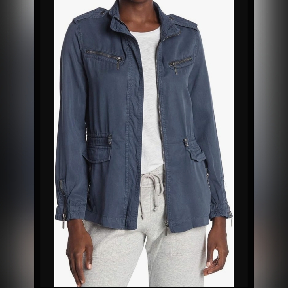 Max Jeans Utility Jacket in Navy, BNWT, Size M
